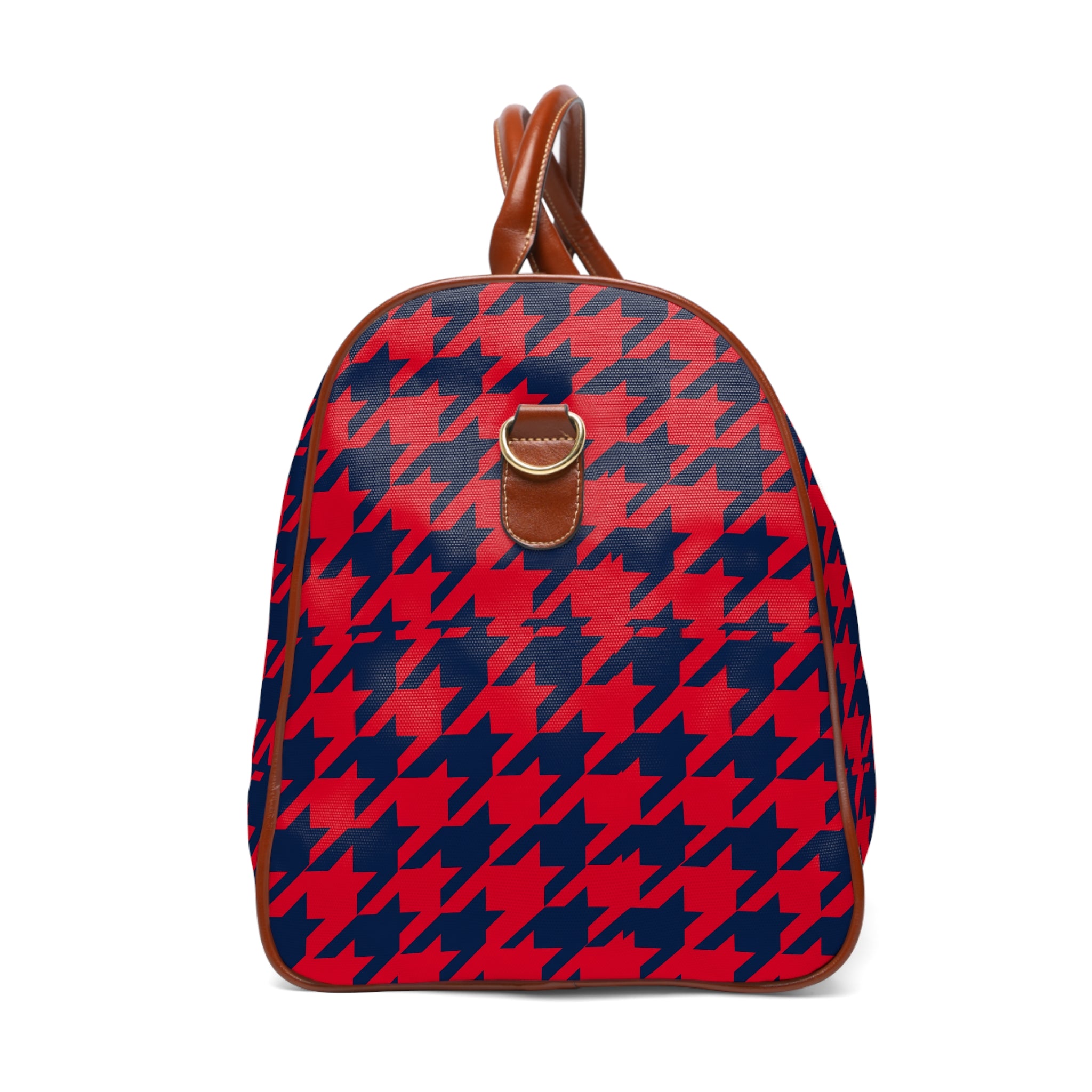 Pezenas - Red Navy Houndstooth Travel Bag