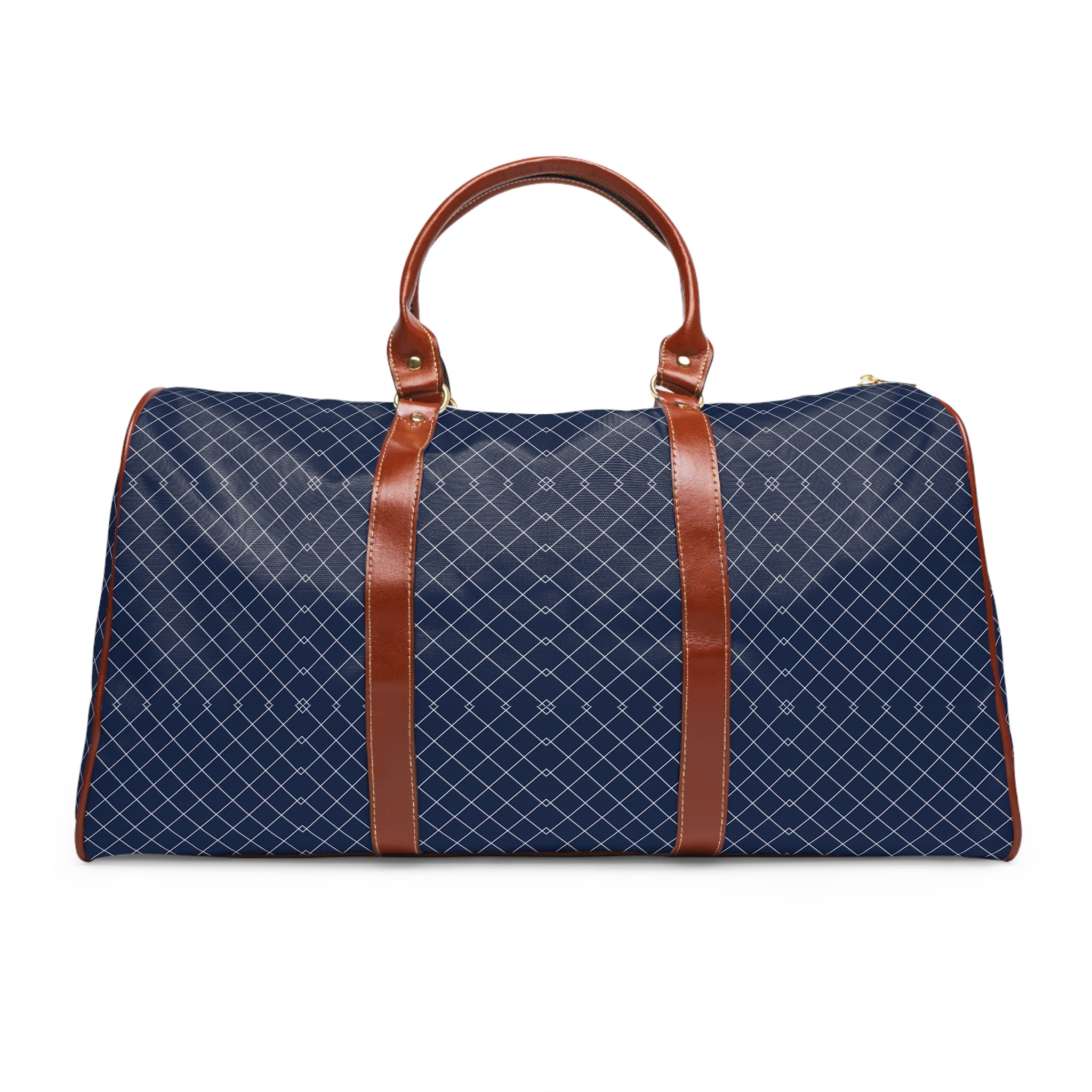 Annot - Navy White Diamond Grid Travel Bag