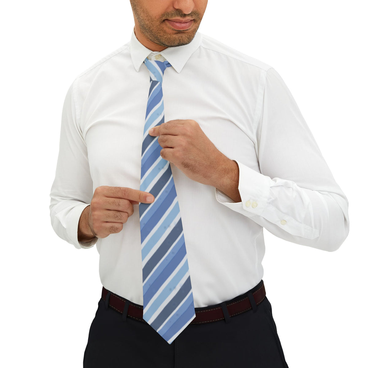 Hergiswil Talisman Tie - Watercolor Wash Blues