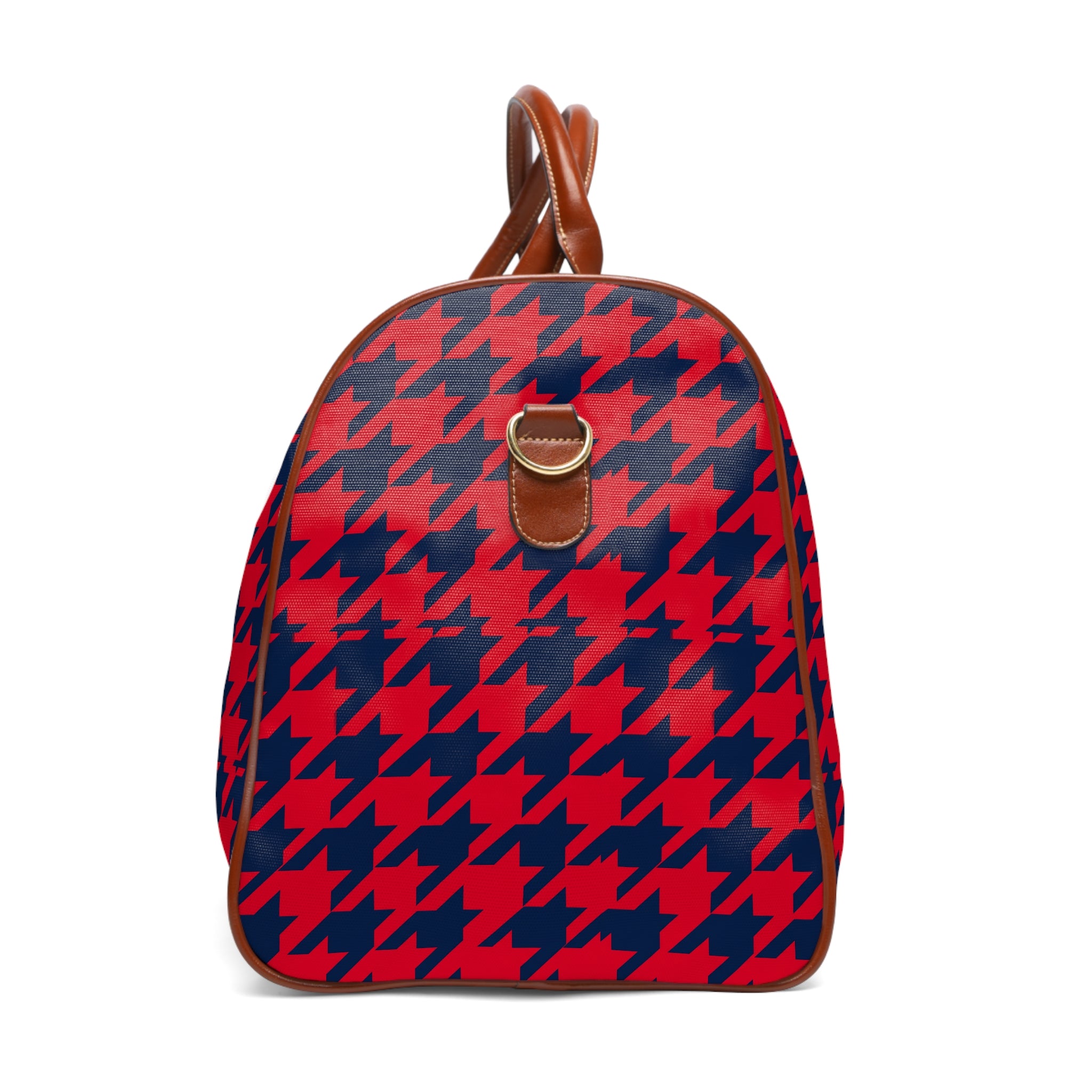 Pezenas - Red Navy Houndstooth Travel Bag