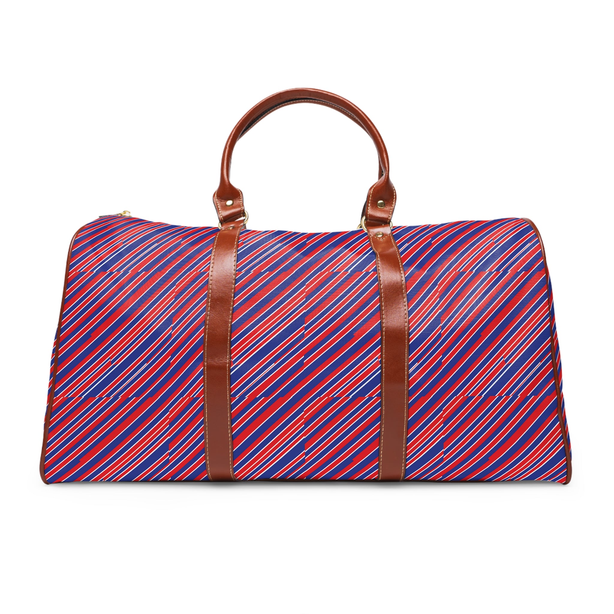 Duravel - Red Blue Regimental Stripe Travel Bag