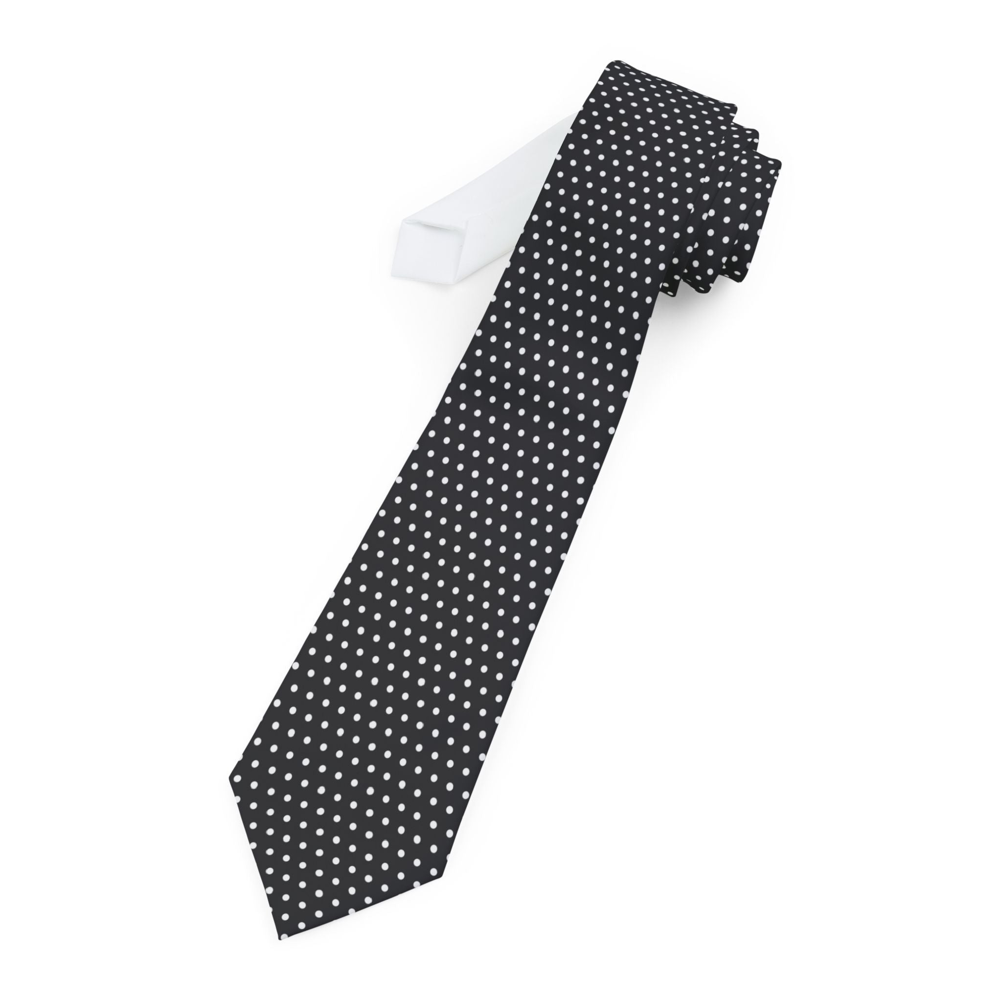 Corvale Talisman Tie - Black White Pin Dot