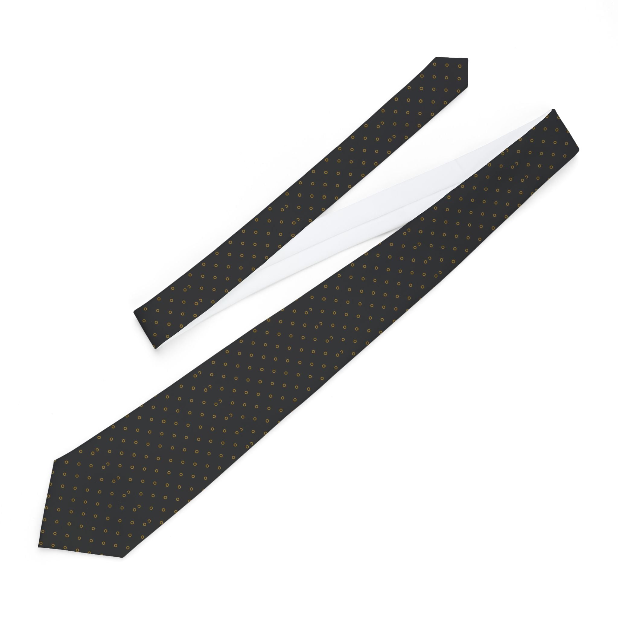 Calvi Talisman Tie - Black Gold Polka Dot