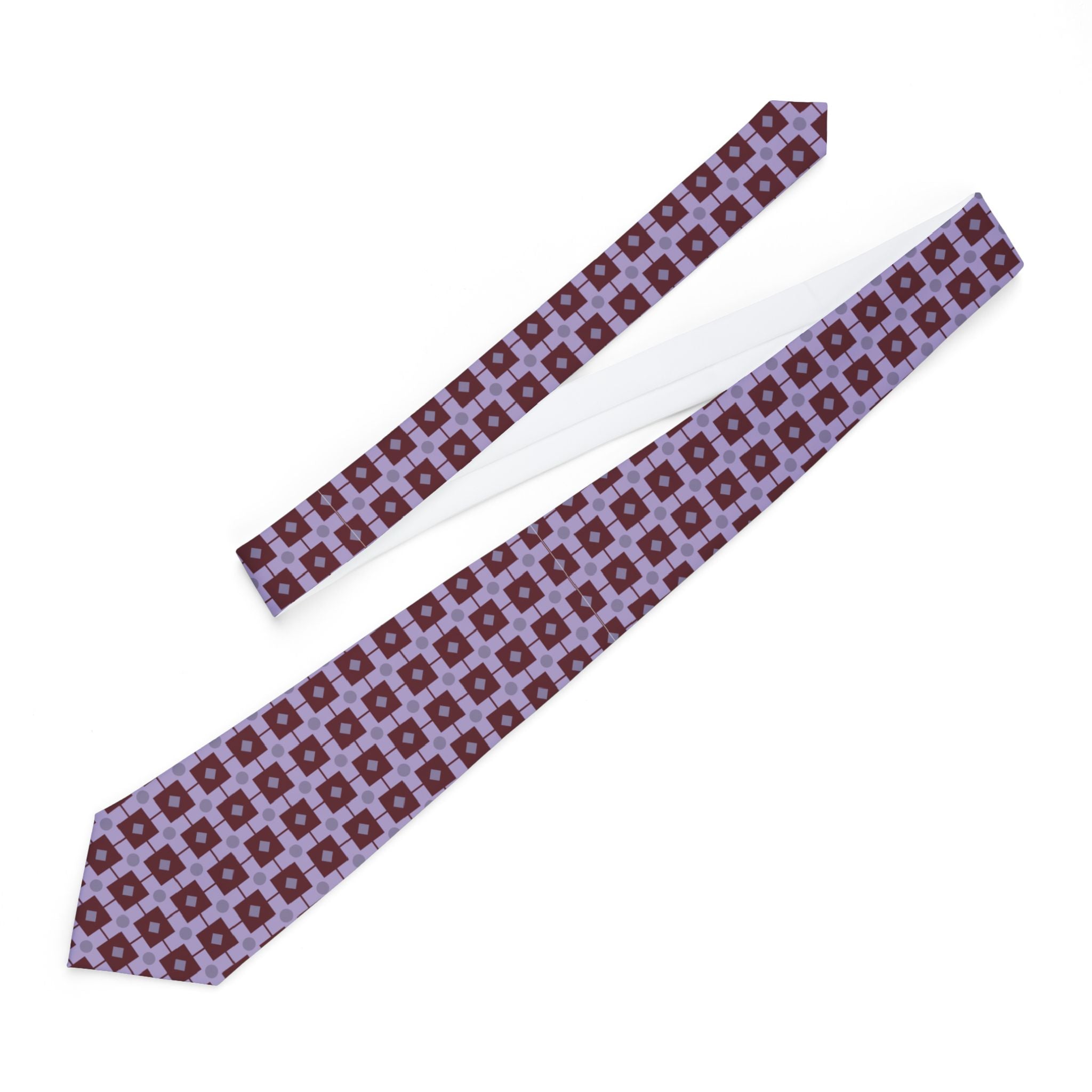 Sarre Talisman Tie - Wine Lavender Byzantine Cross