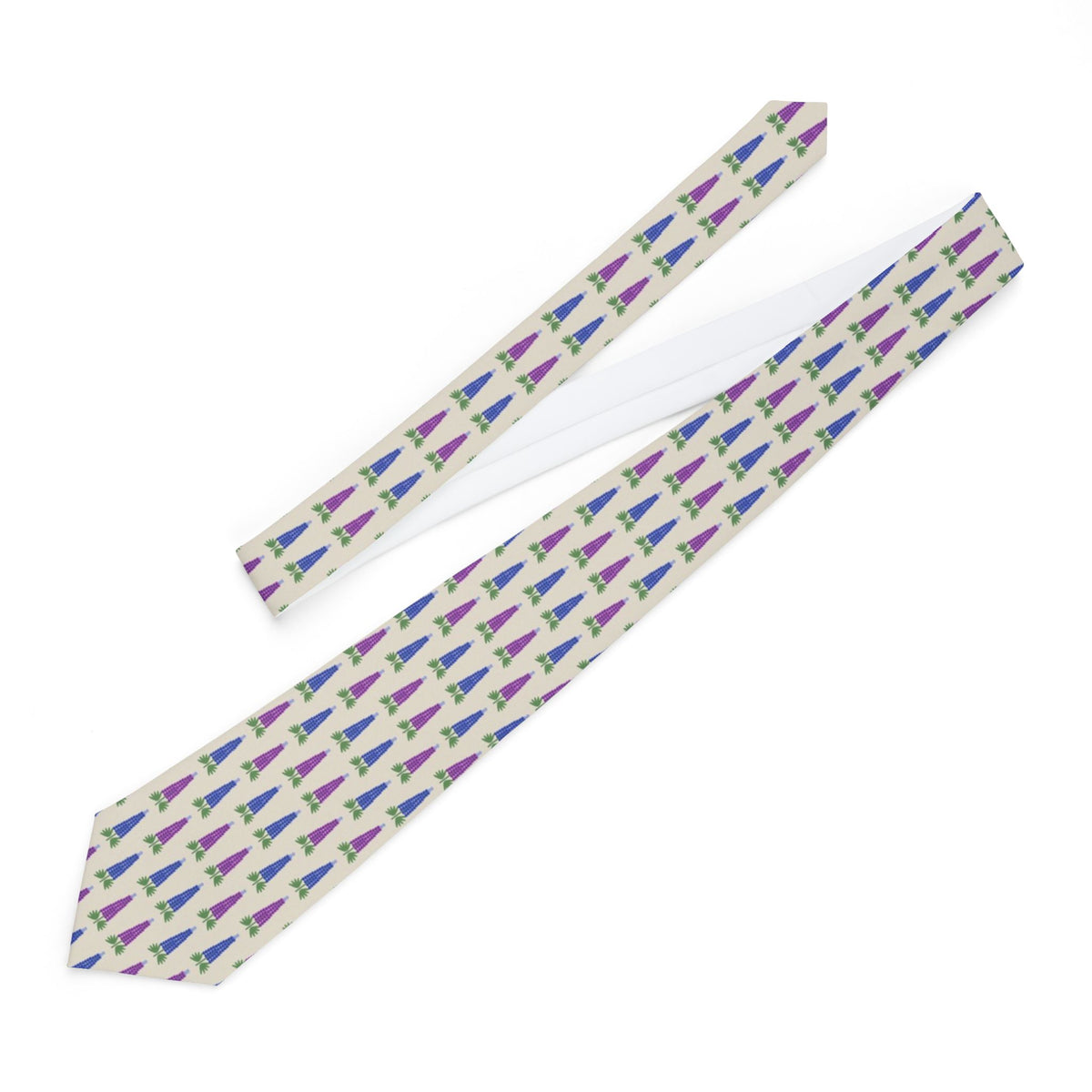 Pappenheim Satin Edition - Cream & Blue Lupin Tie – view 2