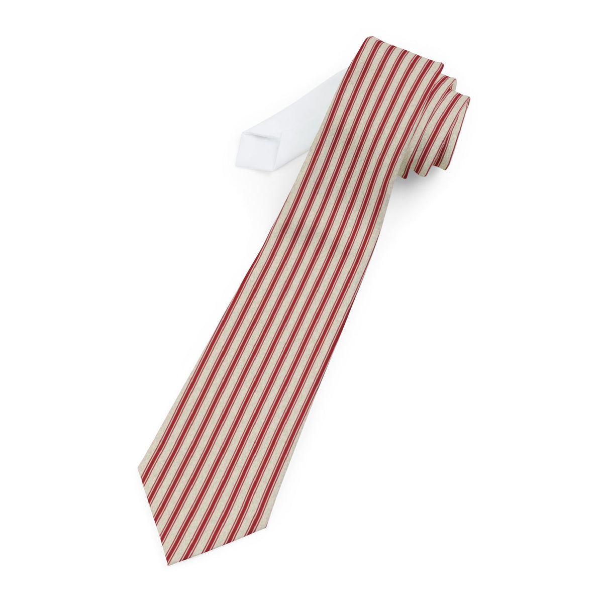 Rehbinder Satin Edition - Red Ticking Stripe Tie
