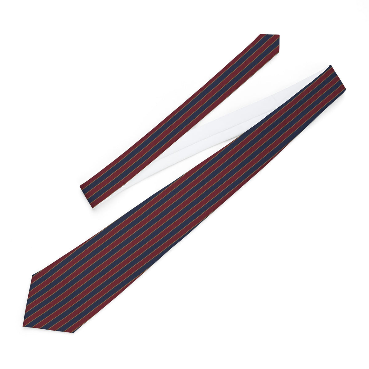 Beck-Friis Satin Edition - Navy & Burgundy Grosgrain Stripe Tie – view 2