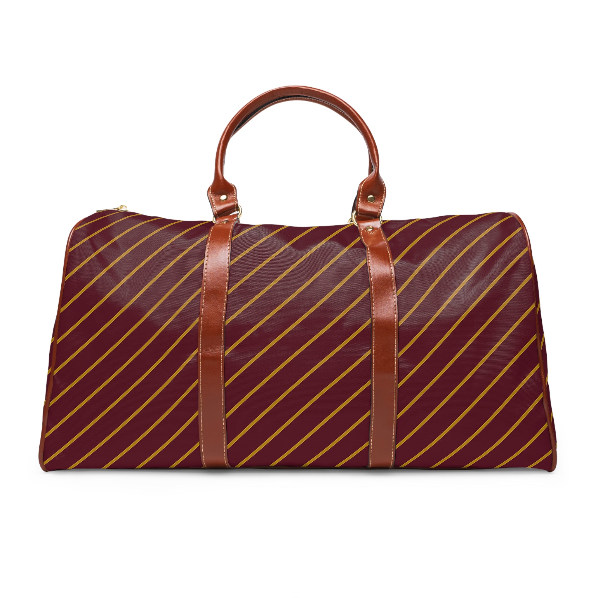 Beaune - Burgundy Gold Bar Stripe Travel Bag