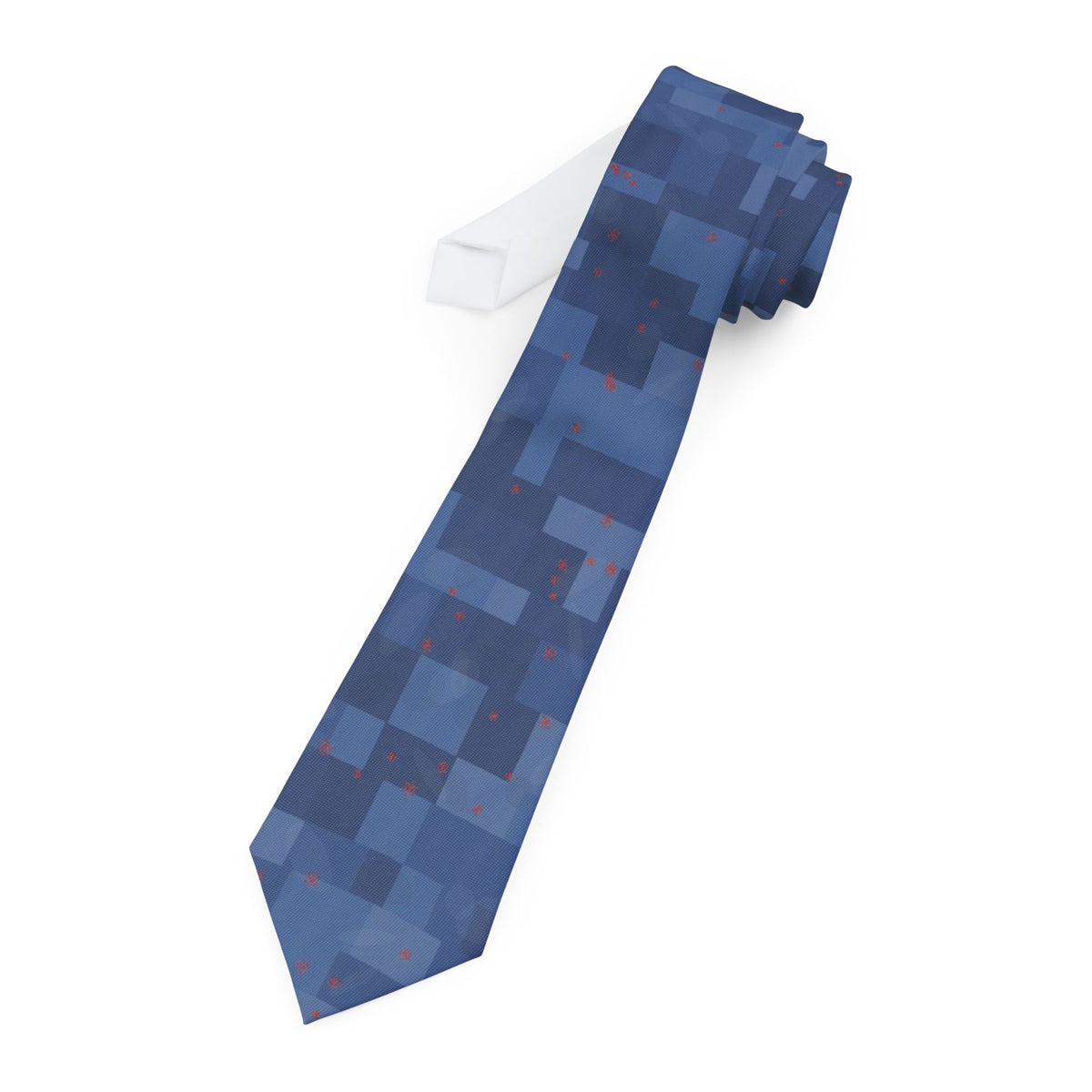 Lange Satin Edition - Indigo Patchwork Kantha Stitch Tie