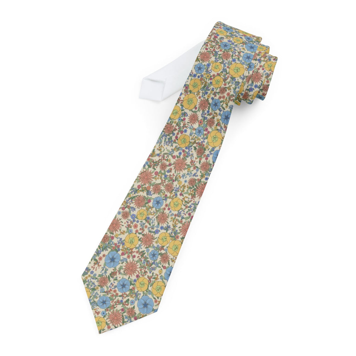 Schimmelmann Satin Edition - Cream & Pastel Blooming Garden Tie