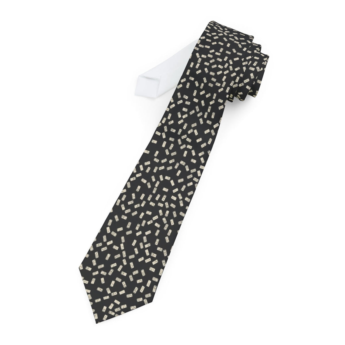 Bing Satin Edition - Black & Ivory Domino Tie