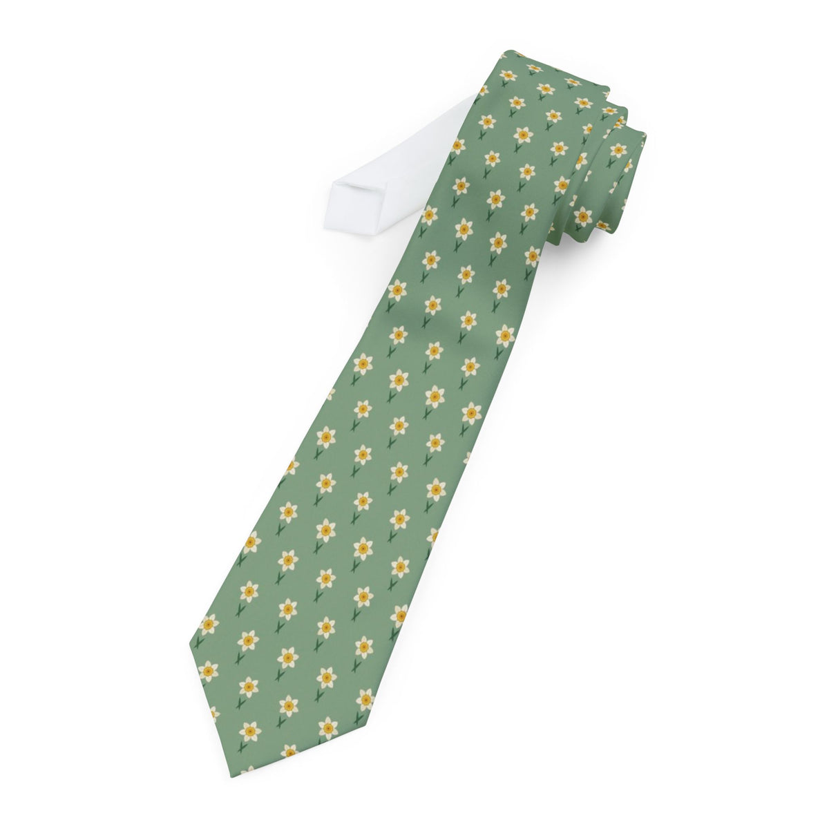 Khevenhüller Satin Edition - Sage & White Daffodil Tie
