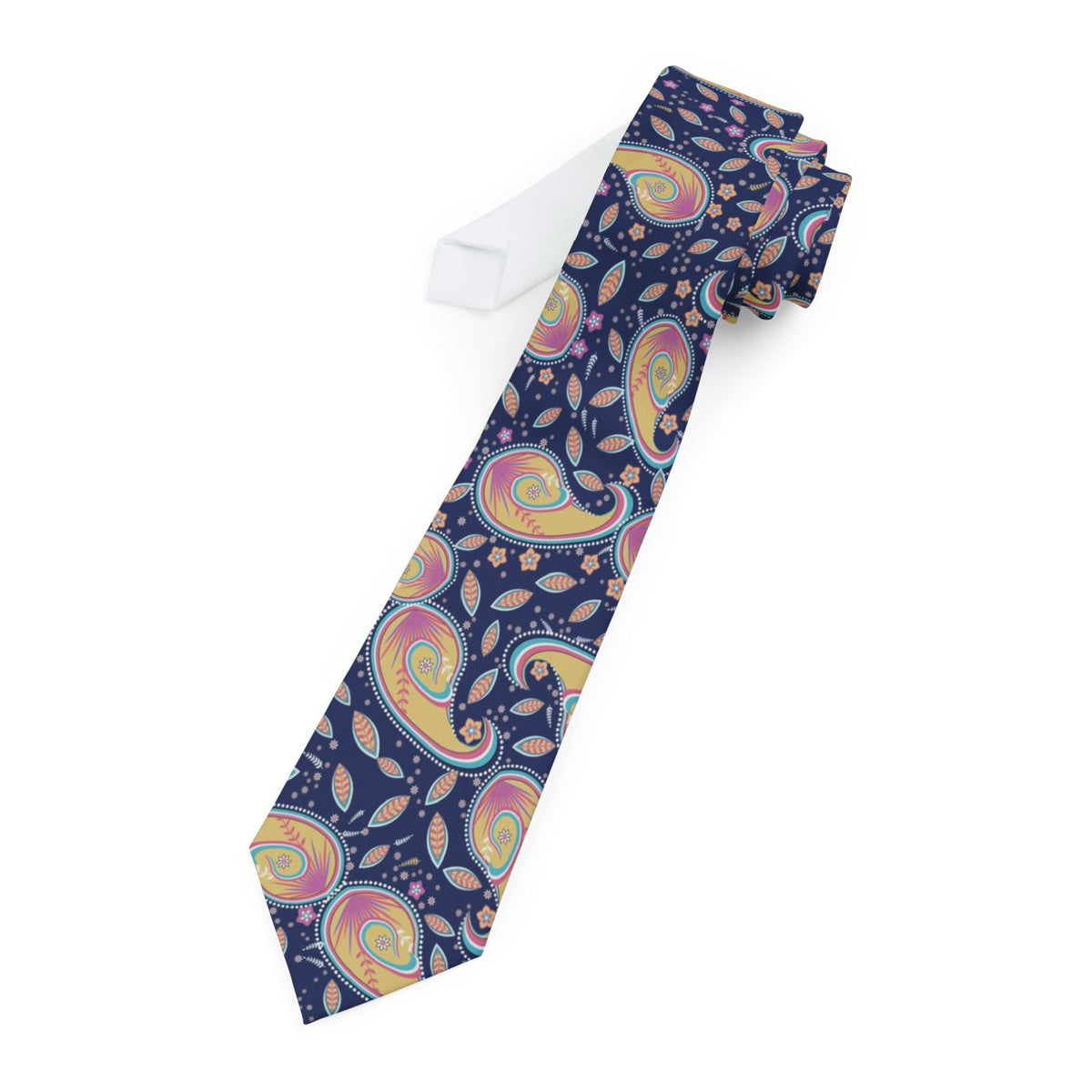 Zichy Satin Edition - Midnight & Rose Fern Paisley Tie