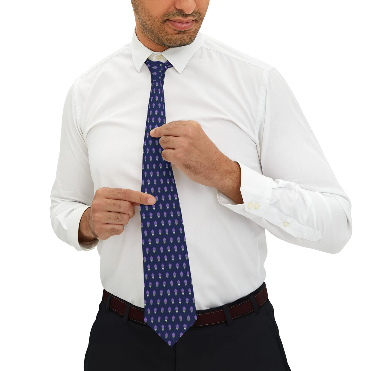 Tordenskiold Satin Edition - Navy Lavender Tie