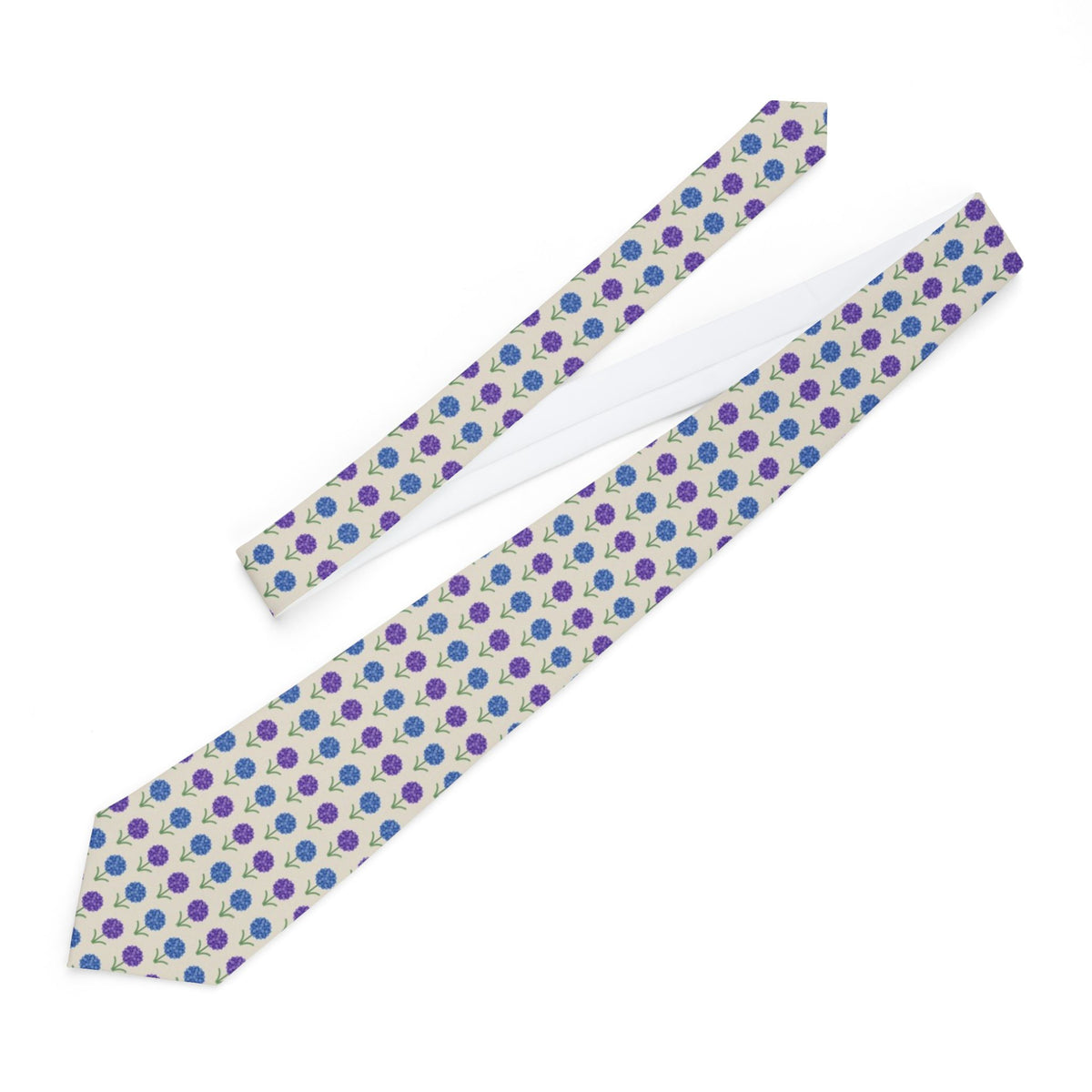 Ortenburg Satin Edition - Cream & Violet Allium Tie – view 2
