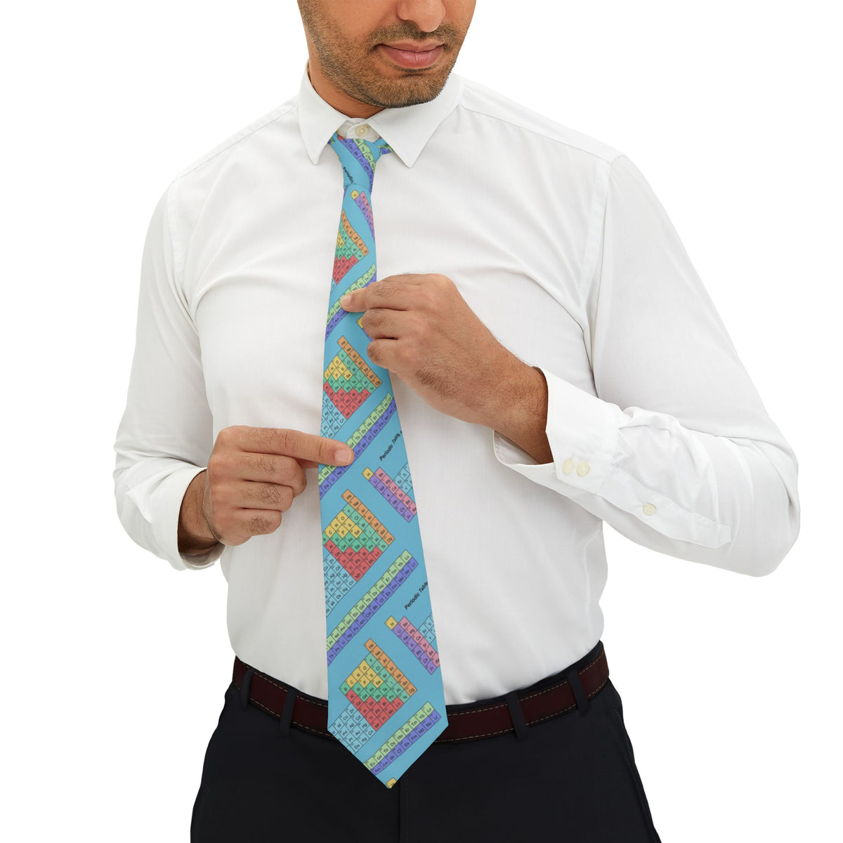 Knuth Satin Edition - Aqua & Pastel Periodic Table Tie