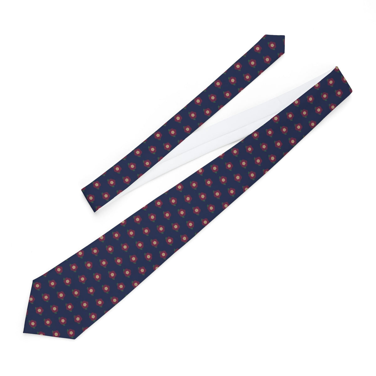 Schönburg Satin Edition - Navy & Wine Hellebore Tie – view 2