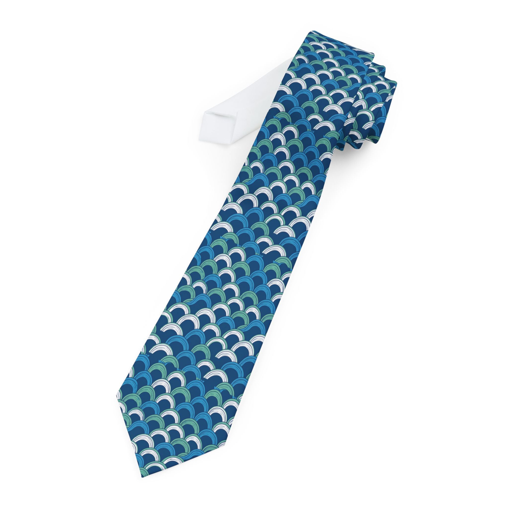 Lisbourne Talisman Tie - Azure Scallop Tide