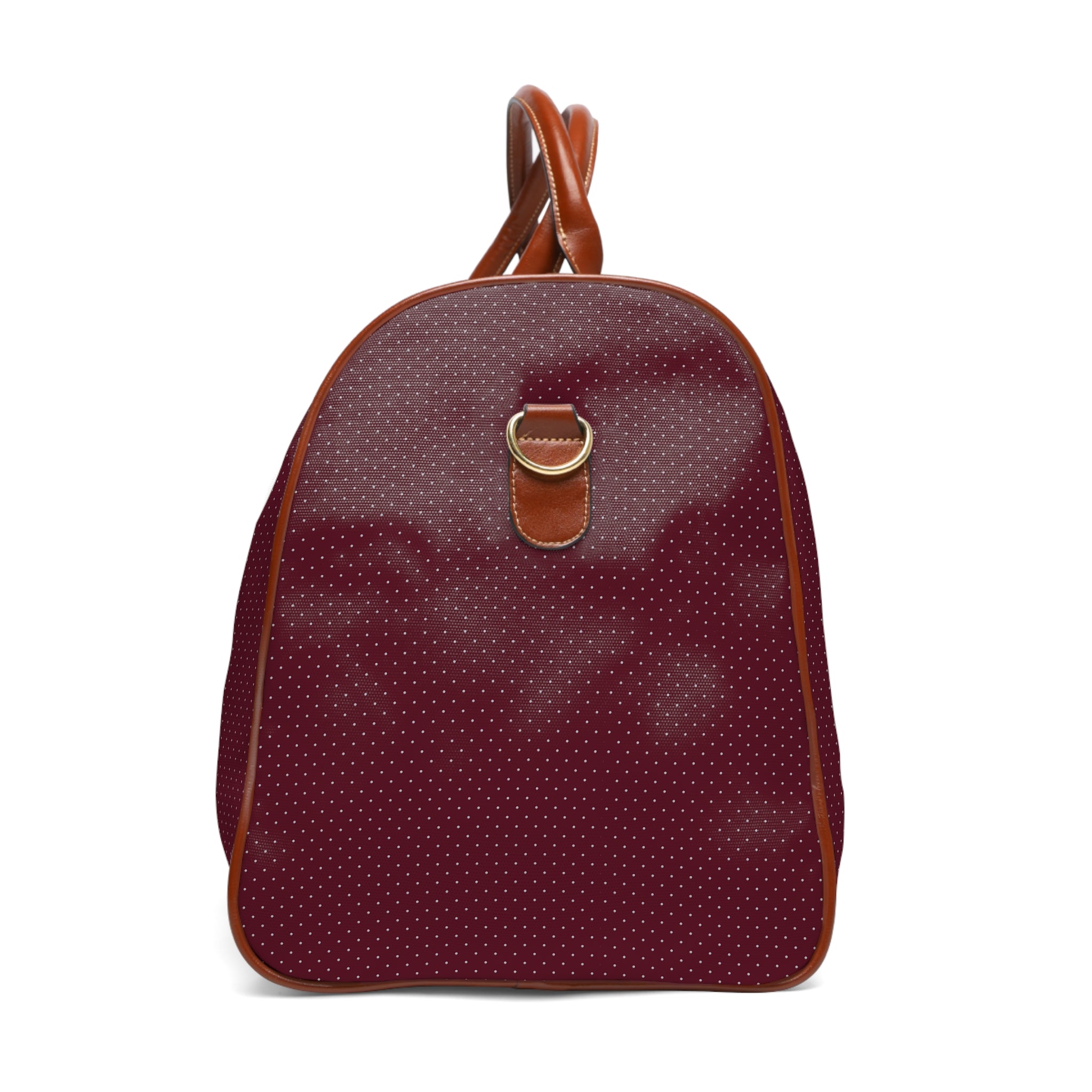 Peillon - Burgundy Silver Pin Dot Travel Bag