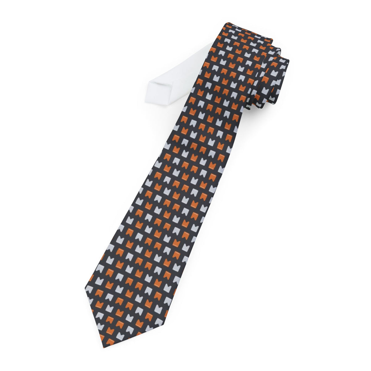 Trauttmansdorff Satin Edition - Charcoal & Orange Notch Tie
