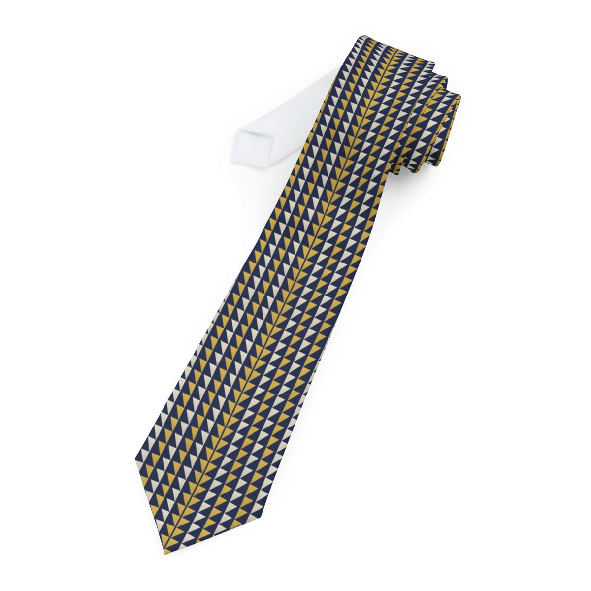 Draskovich Satin Edition - Navy & Gold Sawtooth Tie