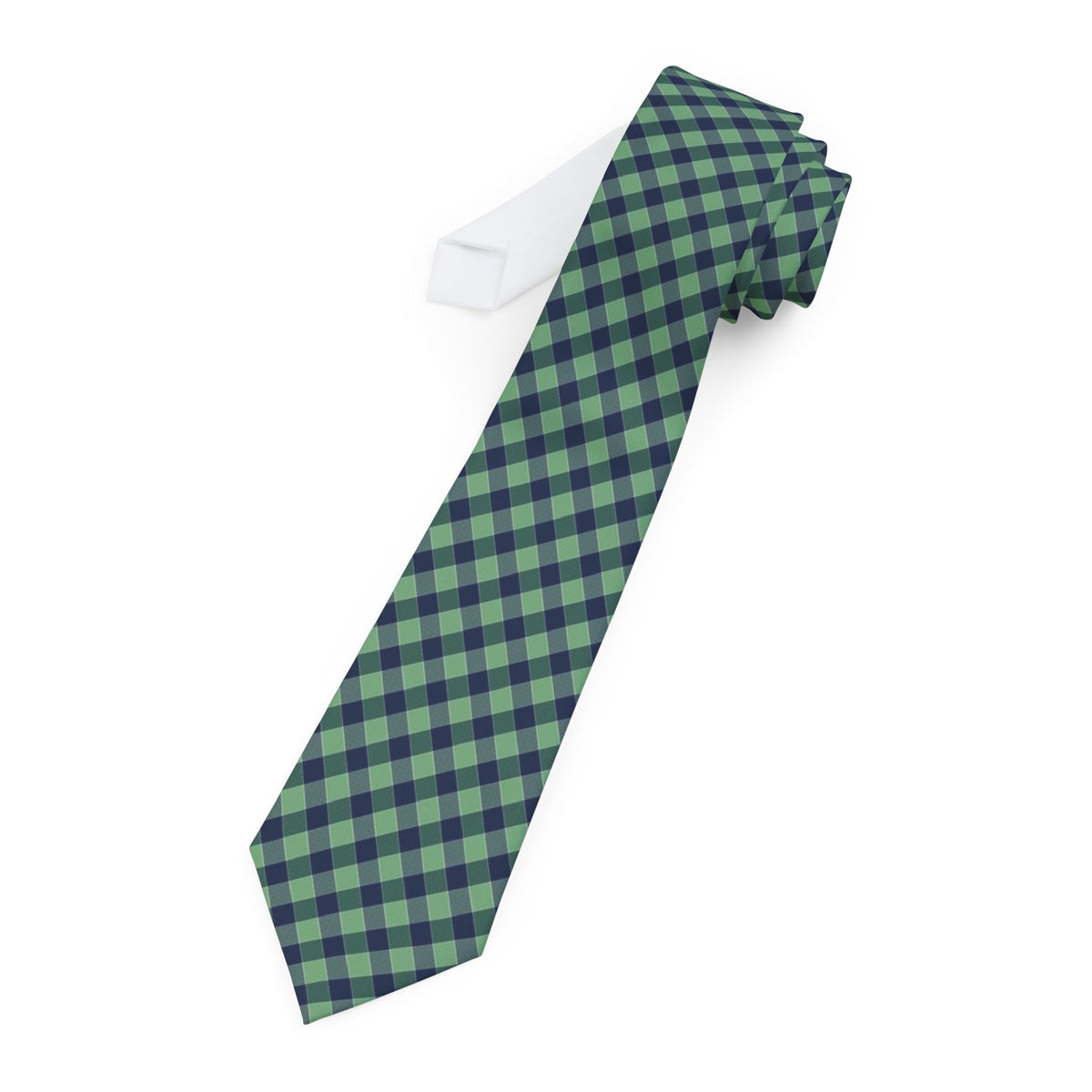 Parsberg Satin Edition - Navy & Green Checkered Tie