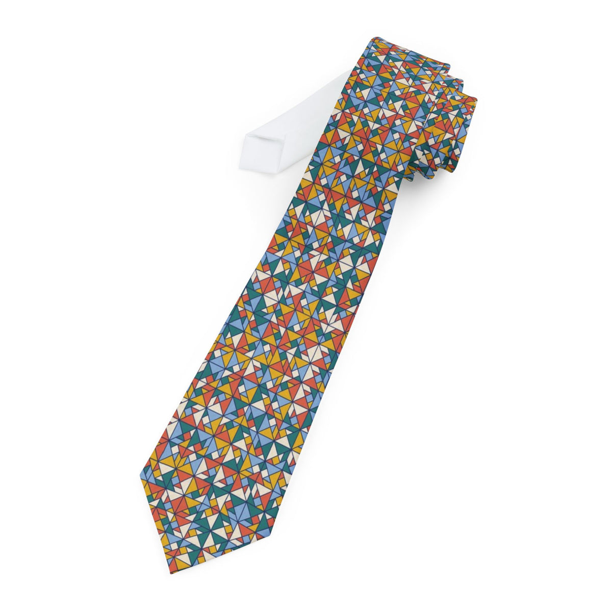 Tott Satin Edition - Navy Multicolor Tangram Tie
