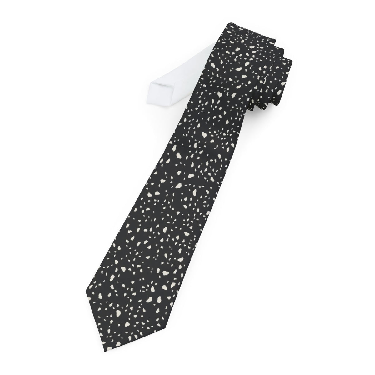 Munthe Satin Edition - Black & White Dalmatian Spot Tie