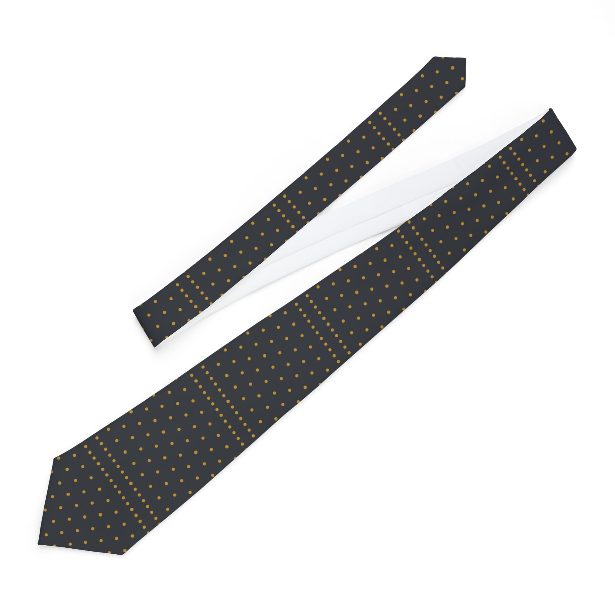 Calvi Talisman Tie - Black Gold Polka Dot