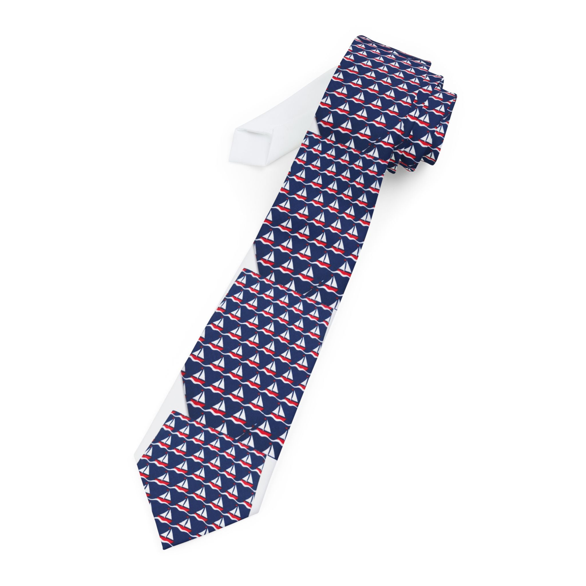 Laveno Talisman Tie - Red Sailboat Navy
