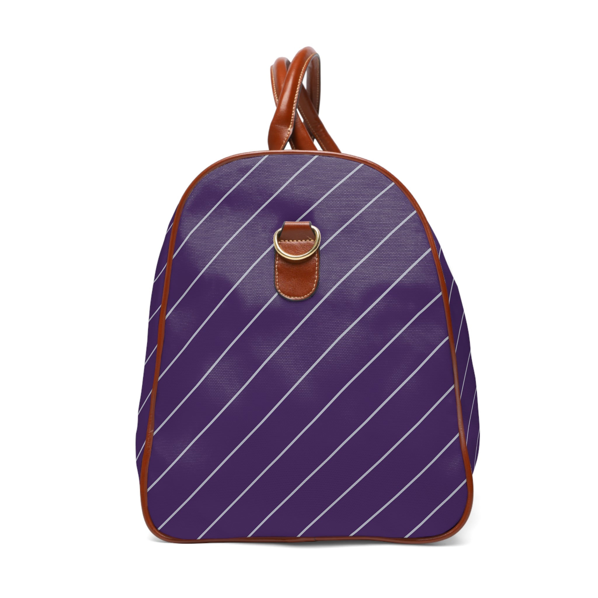 Lantosque - Purple Silver Pencil Stripe Travel Bag