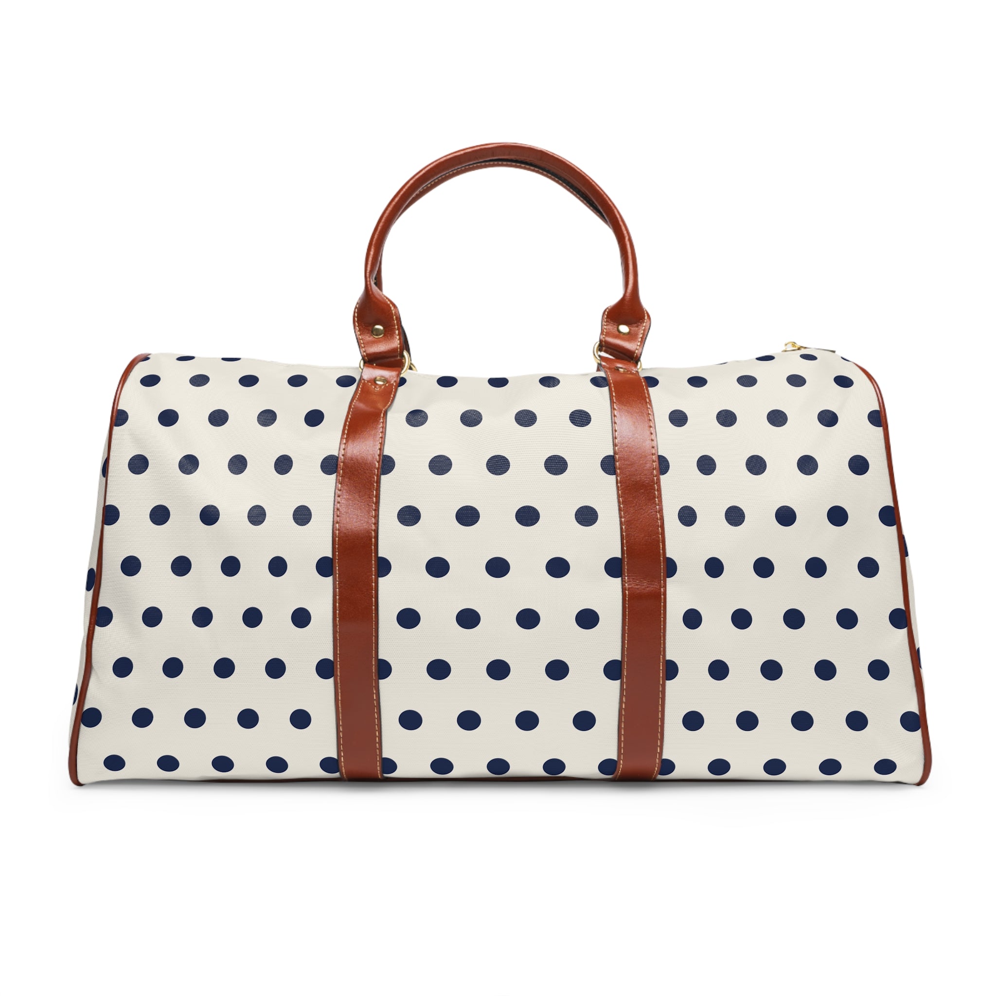 Lucca - Ivory Navy Bold Dot Travel Bag