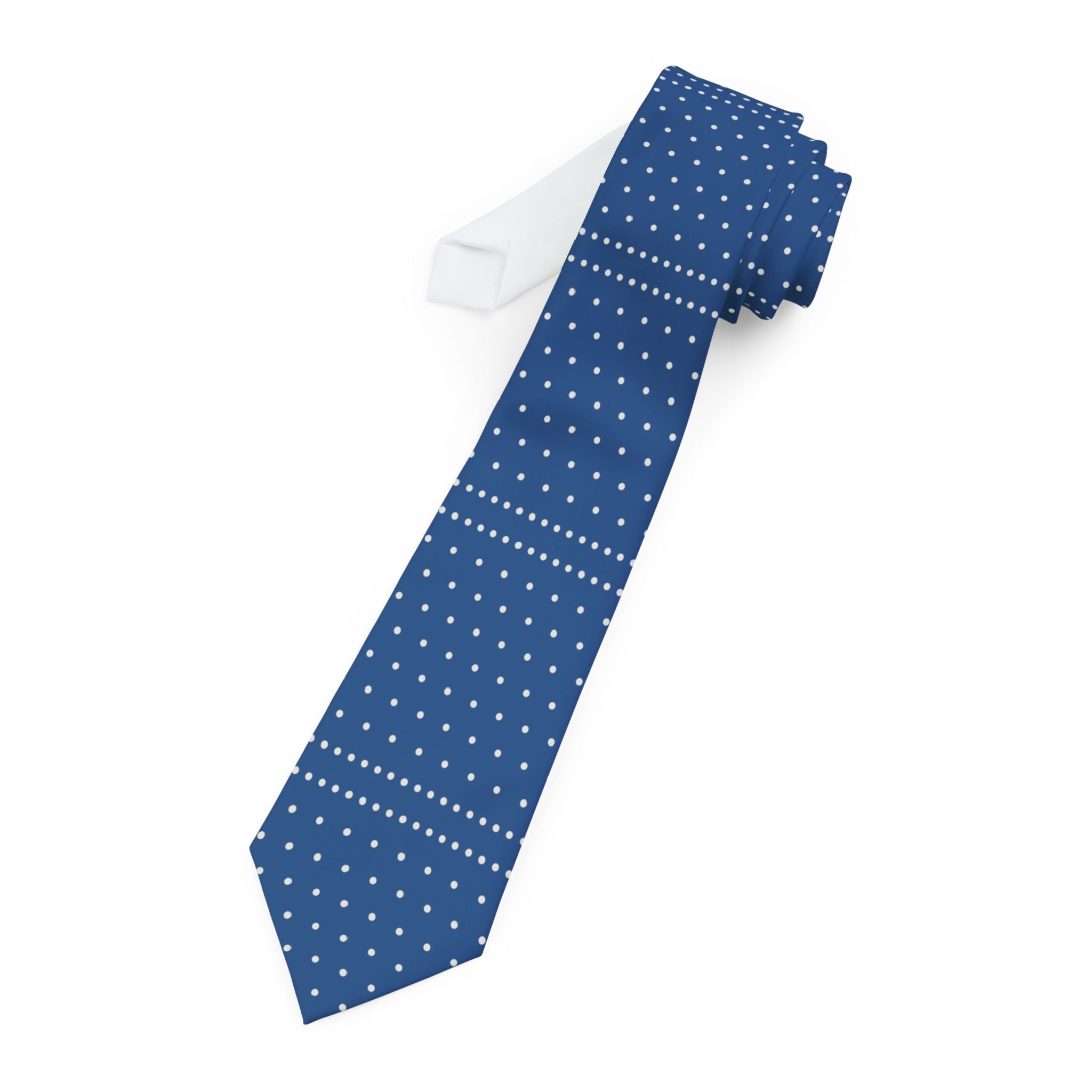 Propriano Talisman Tie - Blue White Polka Dot