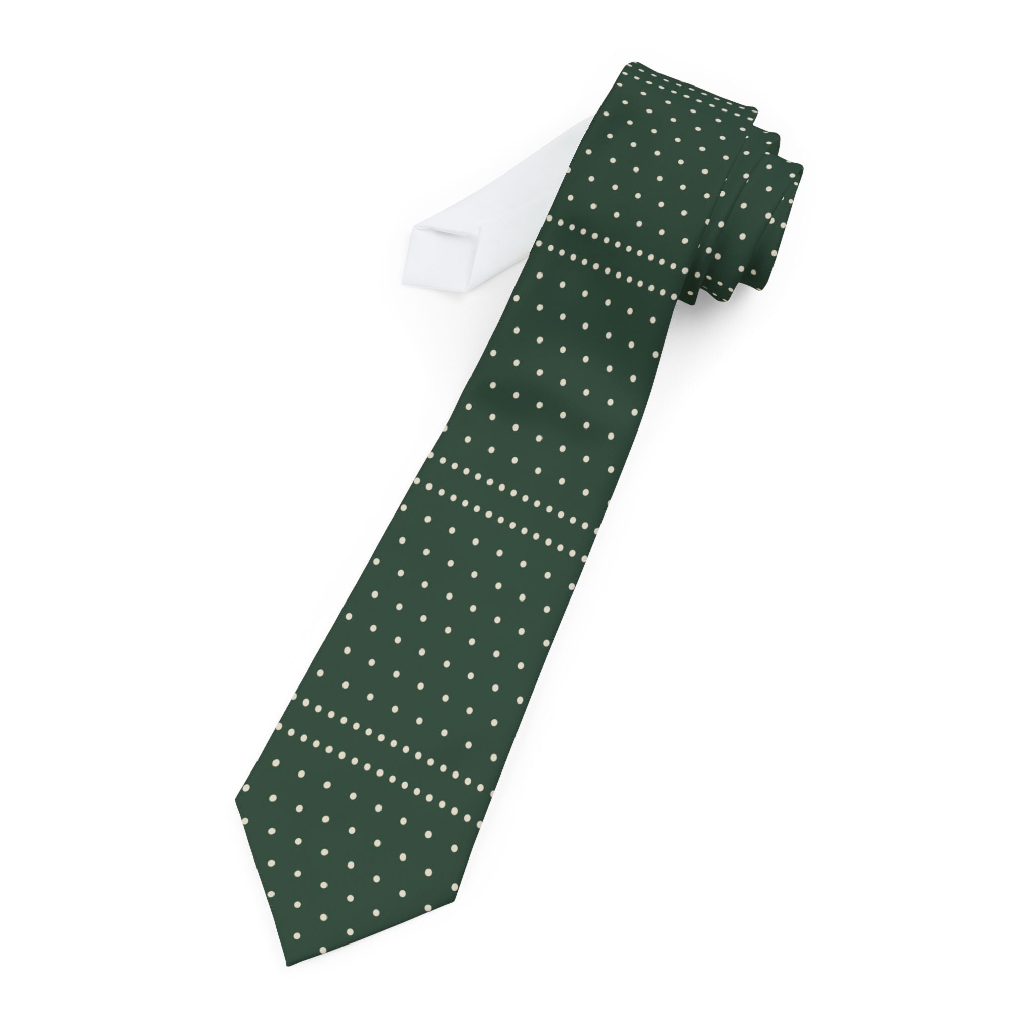 Coaraze Talisman Tie - Forest Cream Polka
