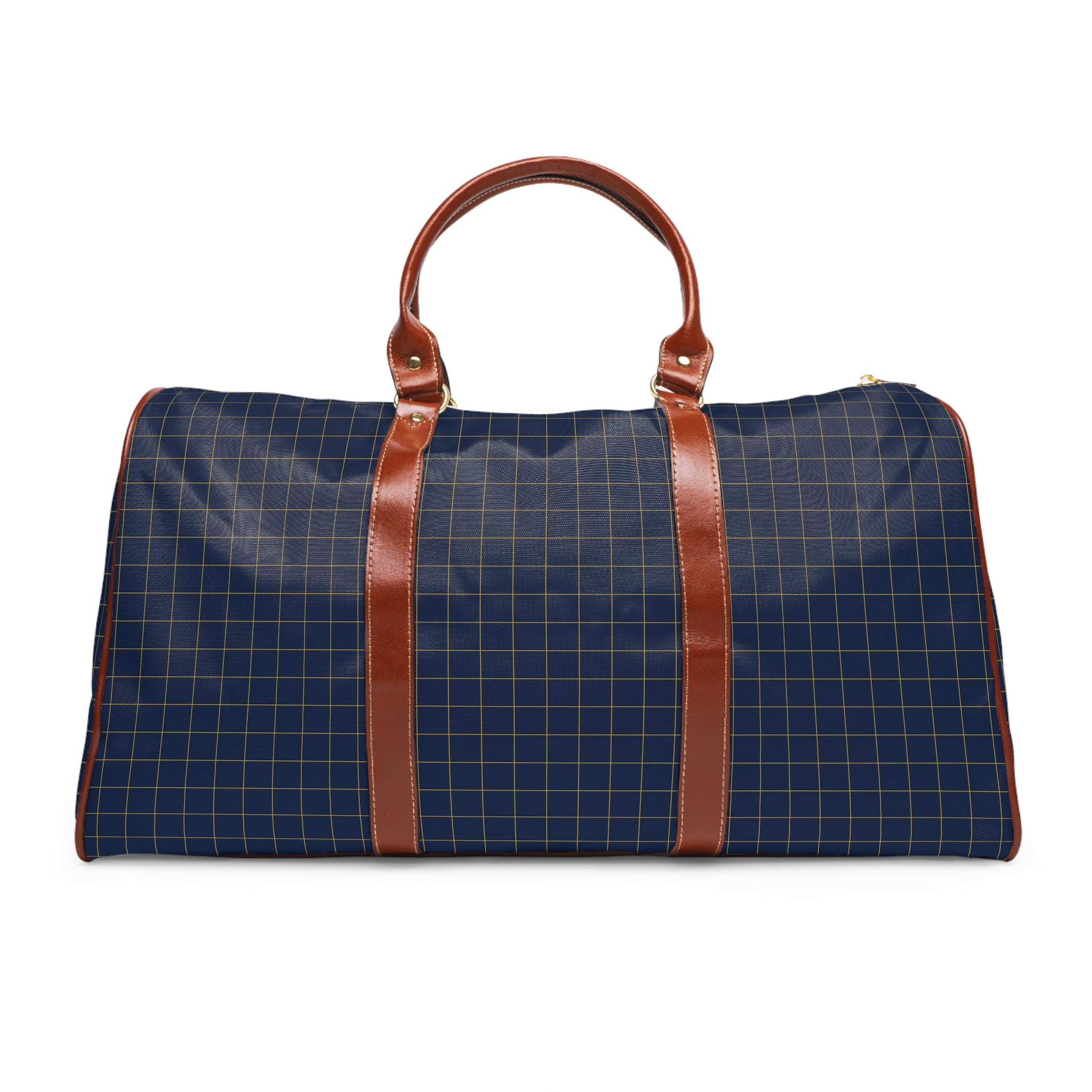 Clans - Navy Gold Windowpane Travel Bag