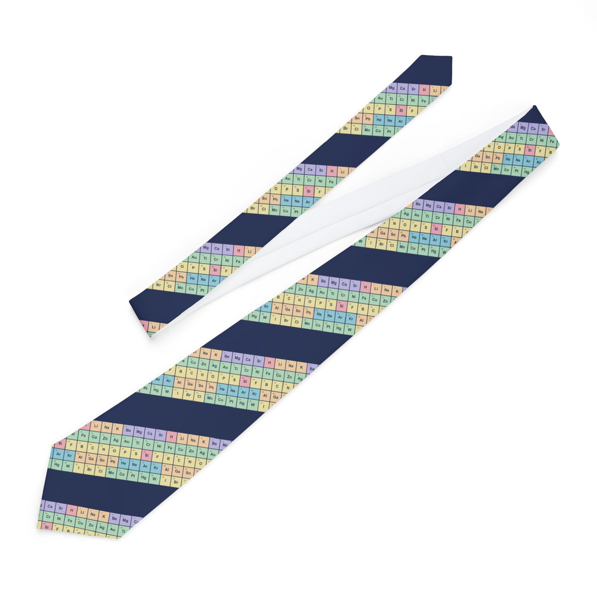 Knuth Satin Edition - Navy & Pastel Periodic Table Tie