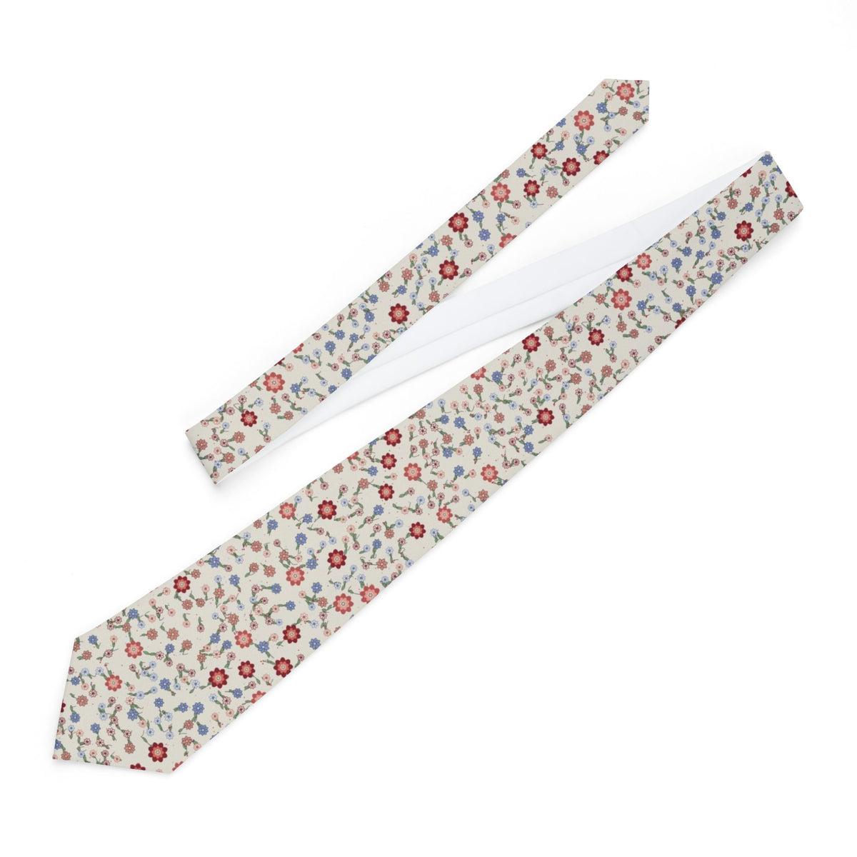 Ahlefeldt Satin Edition - Ivory & Red Chintz Floral Tie