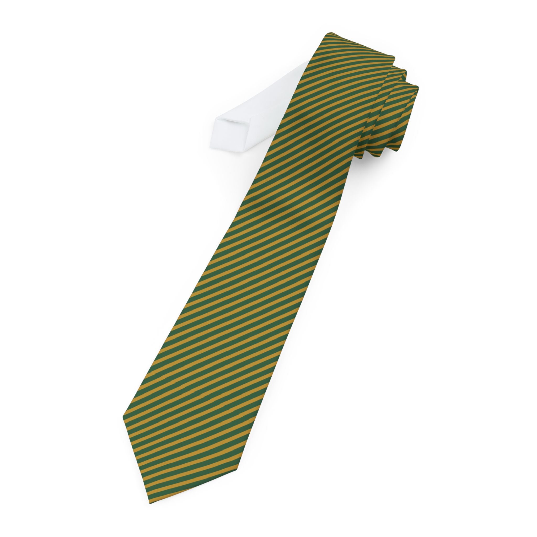 Savona Talisman Tie - Green Gold Stripe