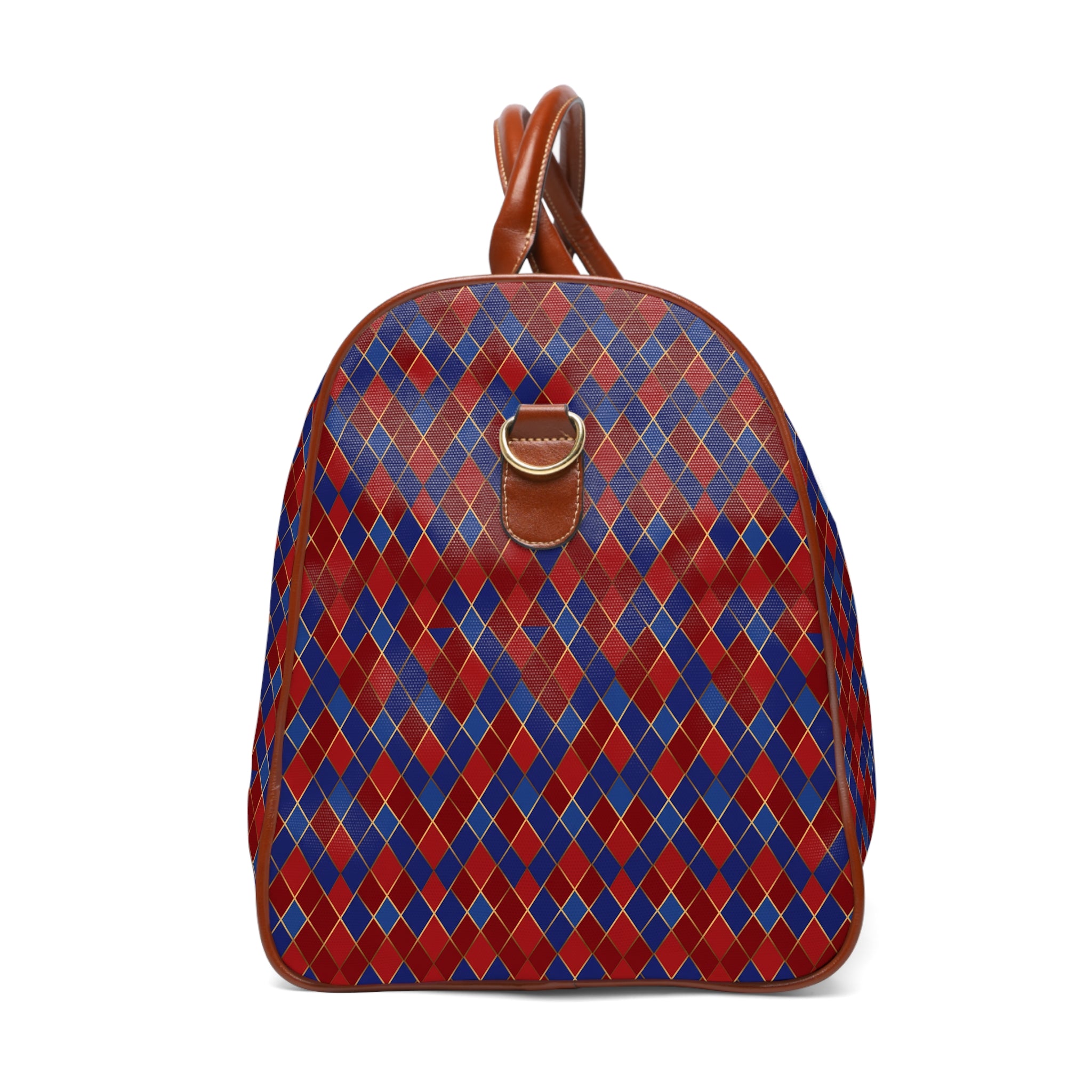 Nyons - Red Blue Diamond Grid Travel Bag