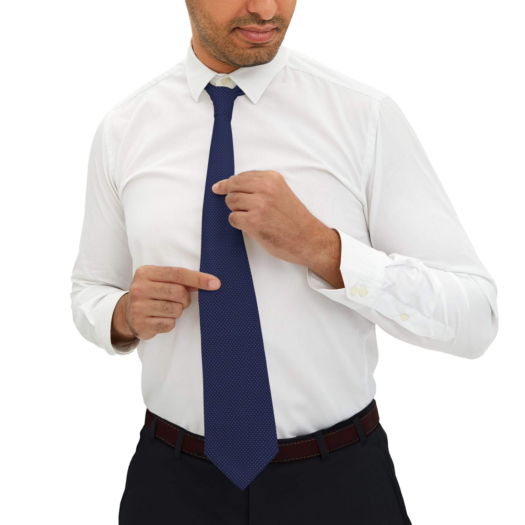 Saint-Marcel Talisman Tie - Midnight Lavender Micro Diamond