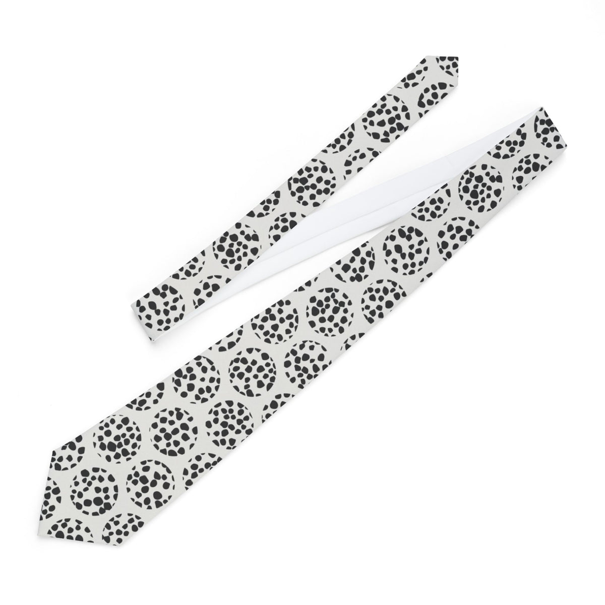 Batthyany Satin Edition - Black & White Leopard Polka Tie