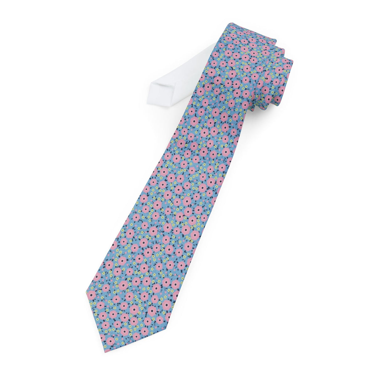 Karolyi Satin Edition - Sky Blue & Pink Meadow Blossom Tie