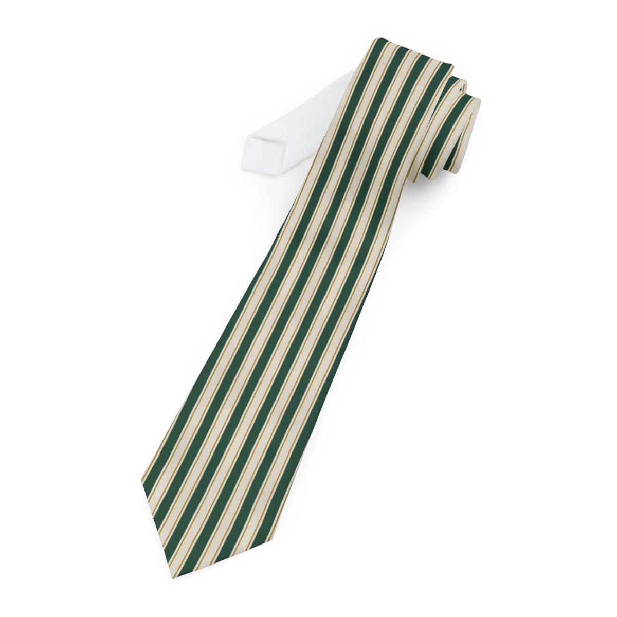 Bethlen Satin Edition - Green & Gold Butcher Stripe Tie