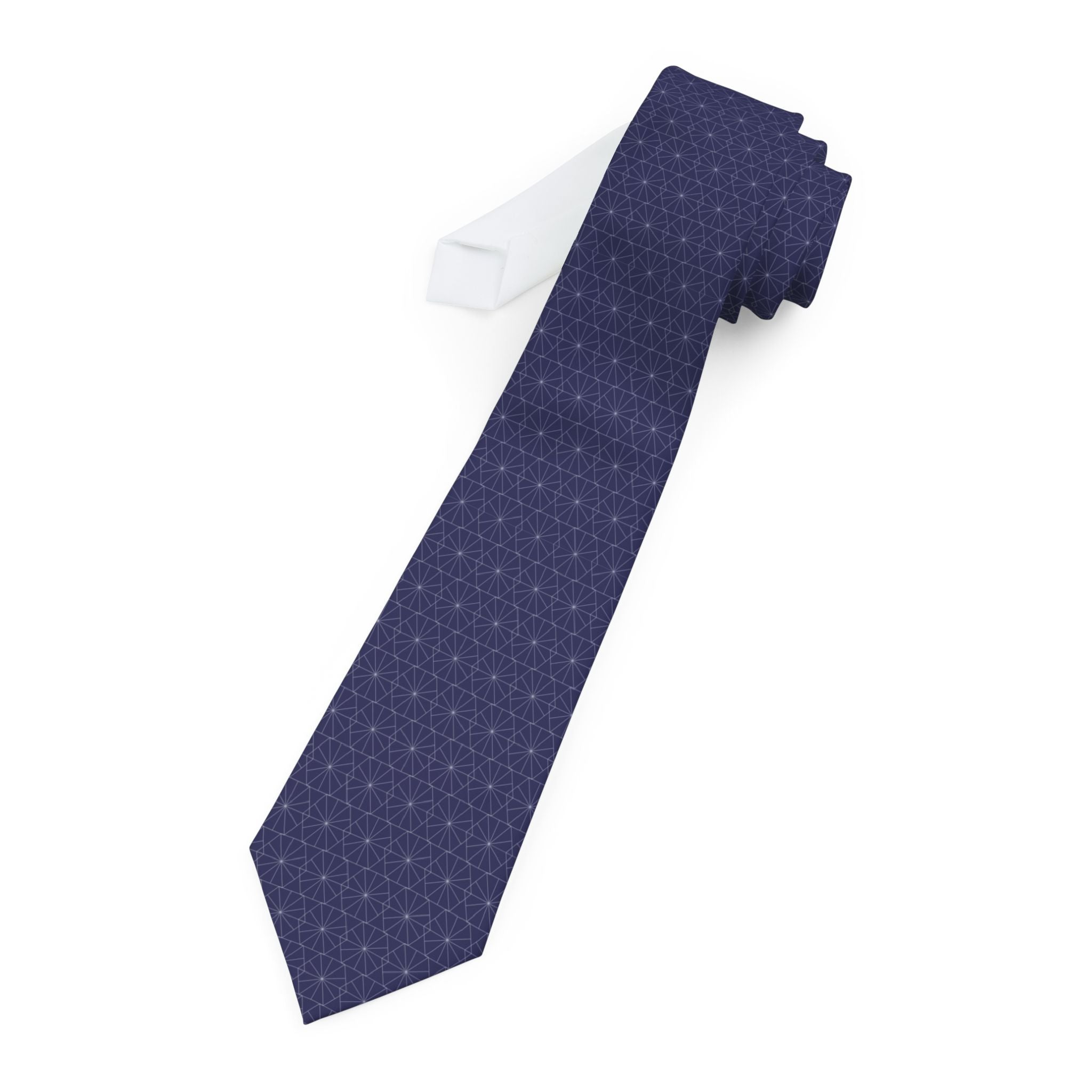 Oppede Talisman Tie - Asanoha Star Indigo