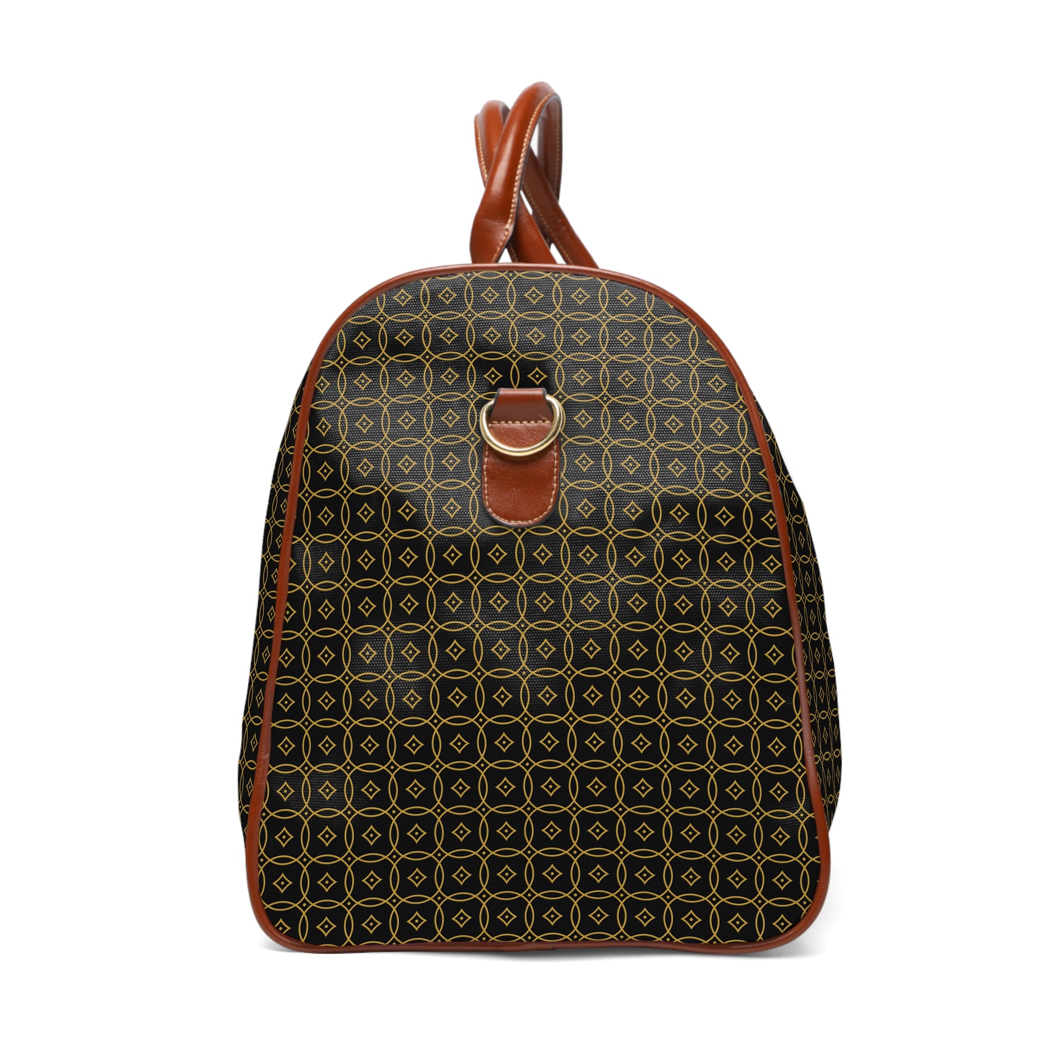 Barcelonnette - Black Gold Circle Trellis Travel Bag
