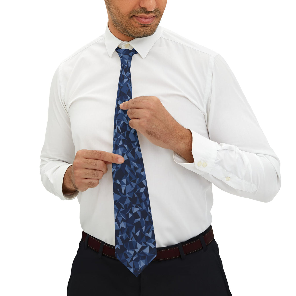 Galt Satin Edition - Navy & Sky Faceted Prism Tie
