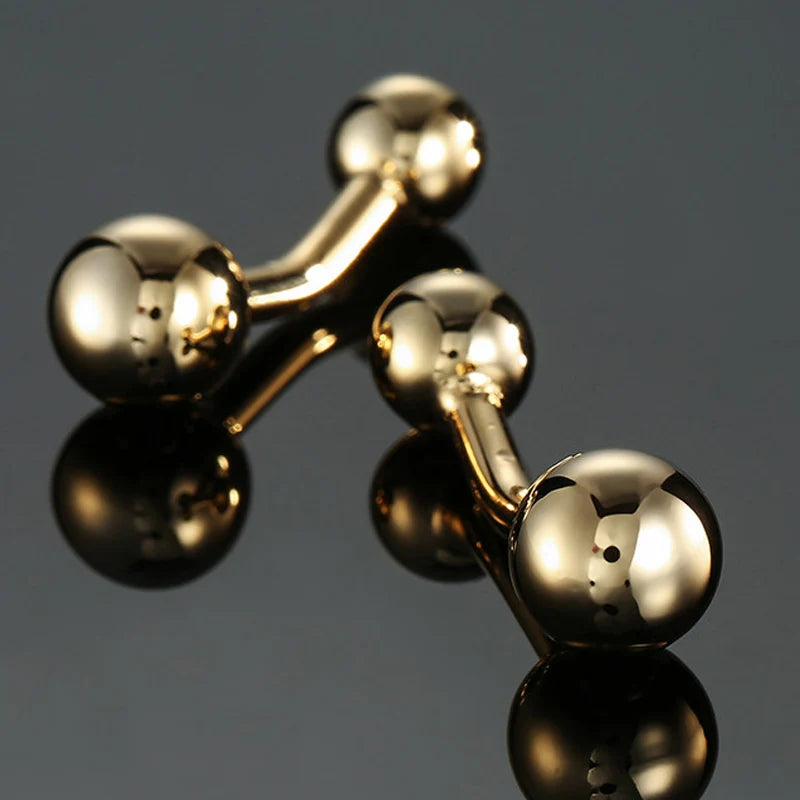 Talisman Cufflink – Gold Barbell