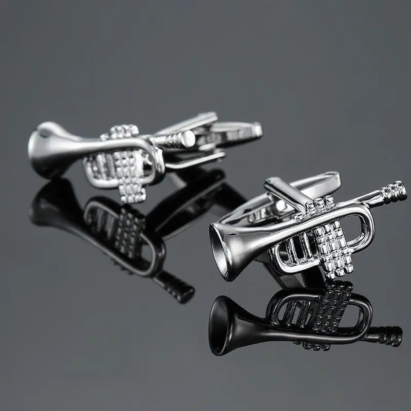 Talisman Cufflink – Silver Trumpet