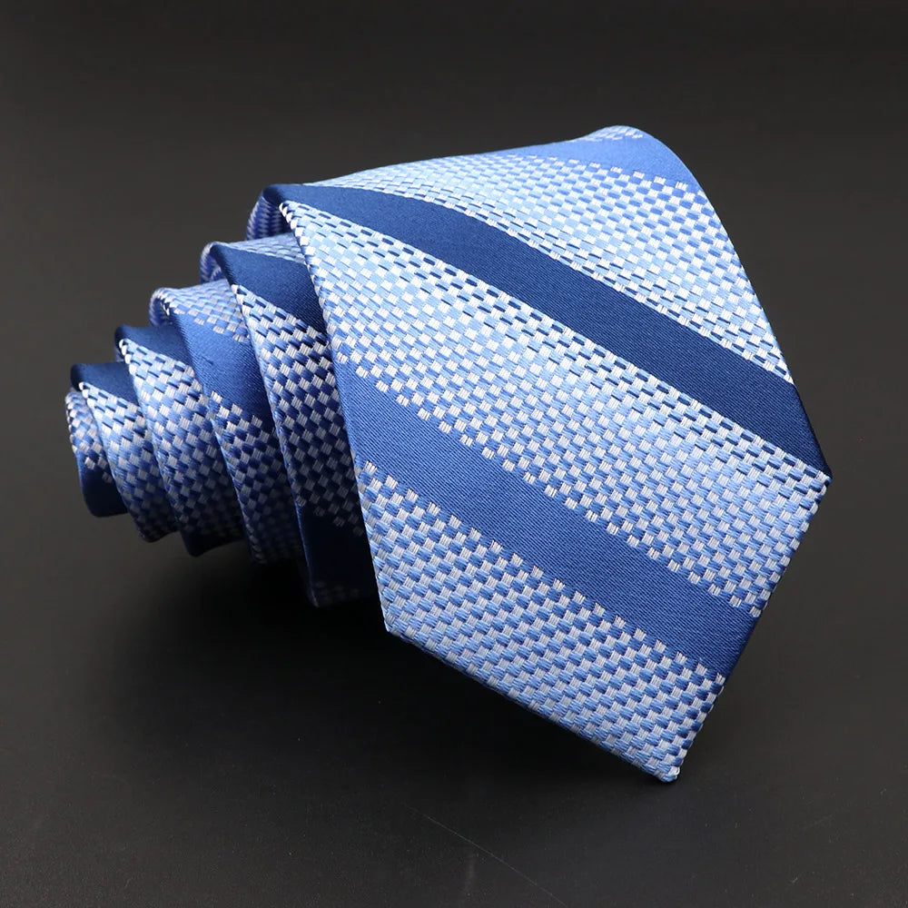 Blue Gradient Striped Talisman Necktie – Sophisticated Versatility