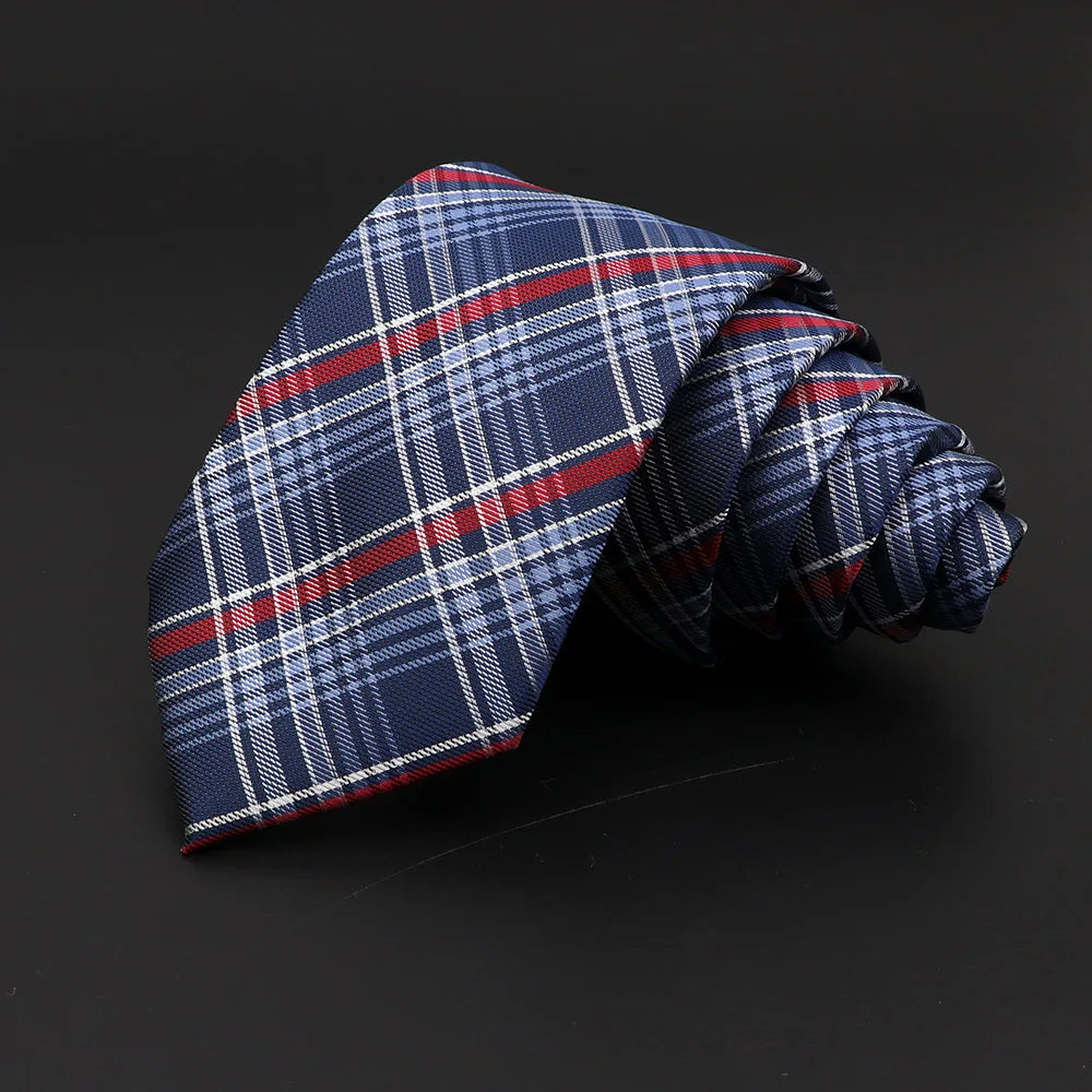 Talisman Tie - Classic Navy Plaid Necktie